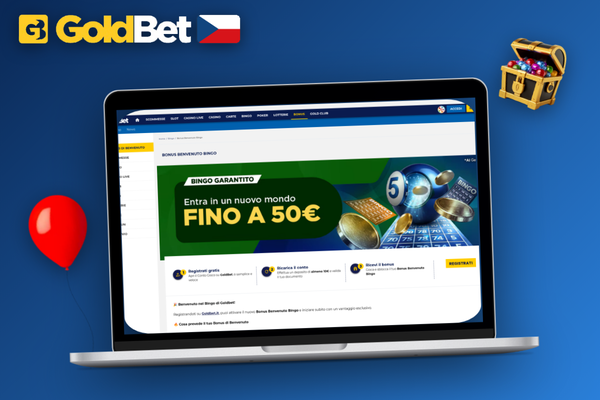 Rozhraní pokladny Goldbet Casino s polem pro promo kód a tlačítkem vkladu