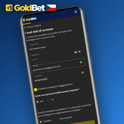 Goldbet Casino registrace přes e-mail s potvrzením odkazu v doručené poště